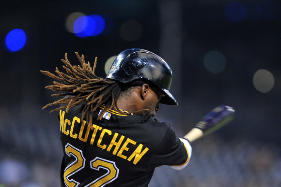Andrew McCutchen swings for the fences